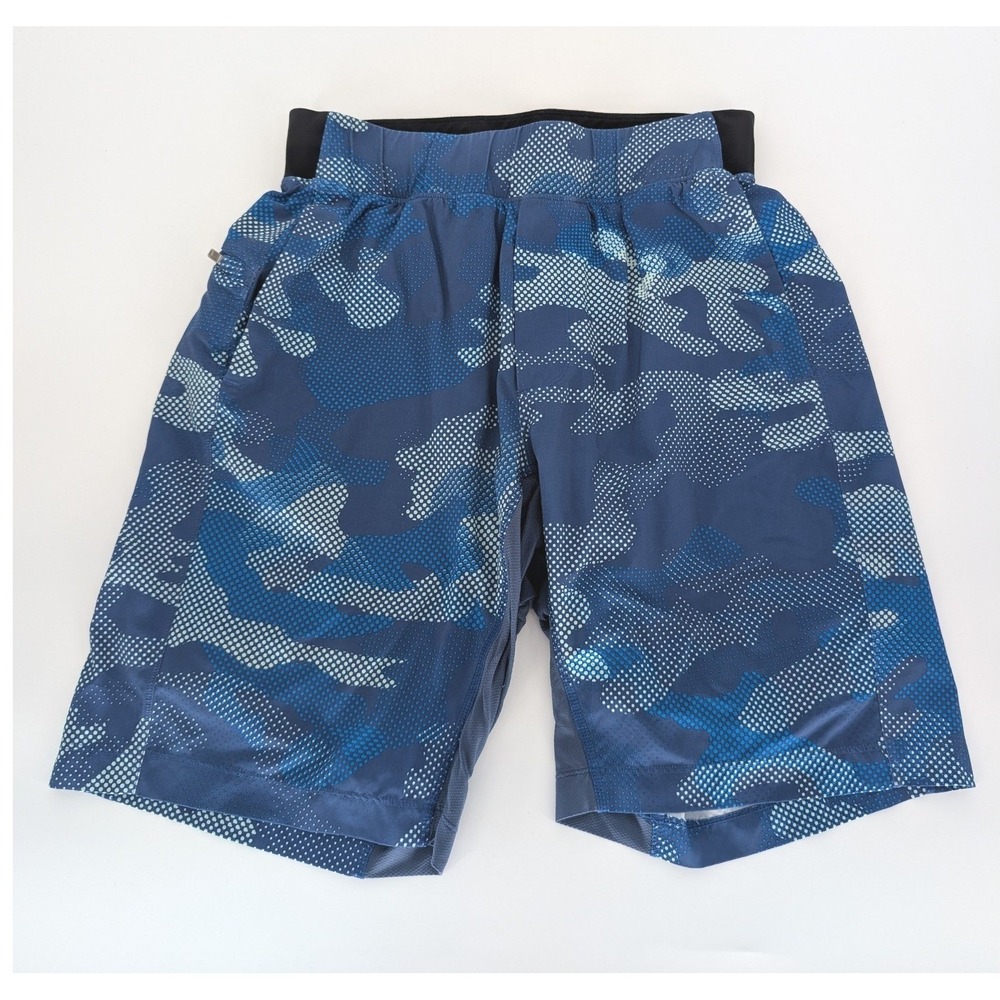 Lululemon‎ T.H.E. Short Mens S Blue Camo Luxtreme Liner 9" Inseam Training Tech